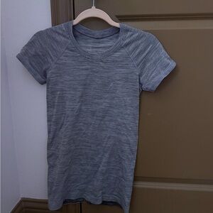 Lululemon Athletica Black and White Striped Tee